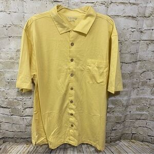 NWT Sportif Butter Yellow Gulf Stream Cotton Button Up Shirt